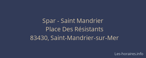 Spar - Saint Mandrier