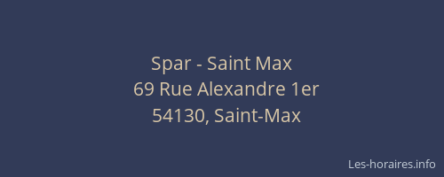 Spar - Saint Max