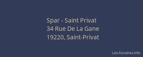 Spar - Saint Privat