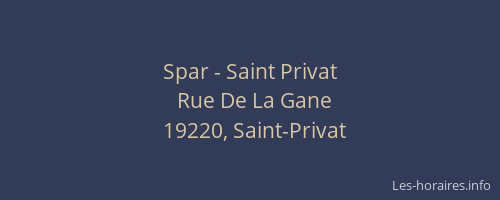 Spar - Saint Privat