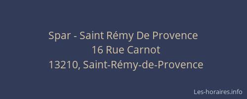 Spar - Saint Rémy De Provence