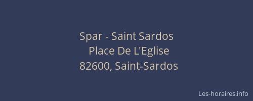 Spar - Saint Sardos