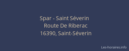 Spar - Saint Séverin