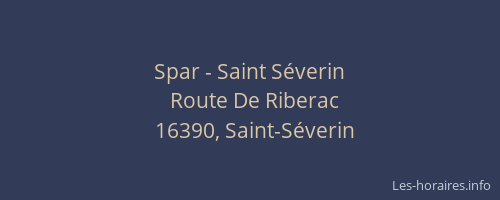 Spar - Saint S&eacute;verin