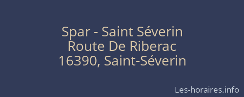 Spar - Saint Séverin