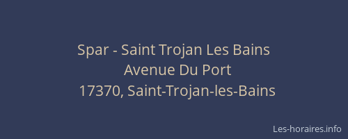 Spar - Saint Trojan Les Bains
