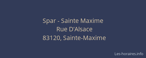 Spar - Sainte Maxime