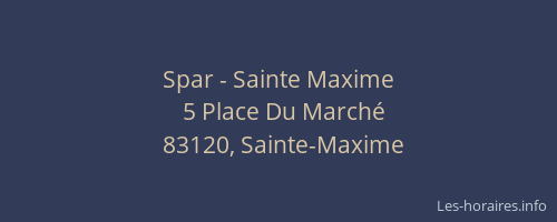 Spar - Sainte Maxime