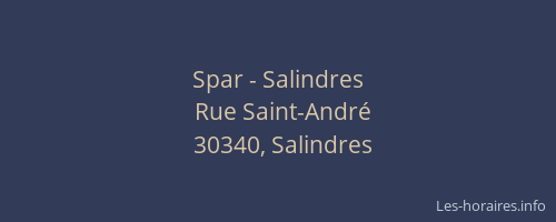 Spar - Salindres