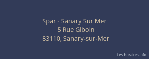 Spar - Sanary Sur Mer