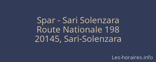 Spar - Sari Solenzara