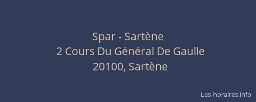 Spar - Sartène