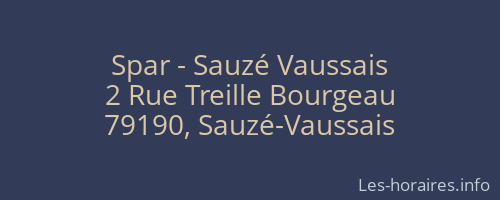 Spar - Sauzé Vaussais