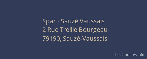 Spar - Sauzé Vaussais