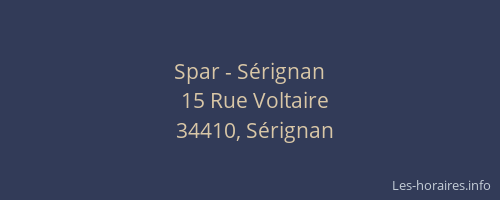 Spar - Sérignan