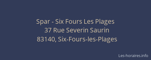 Spar - Six Fours Les Plages