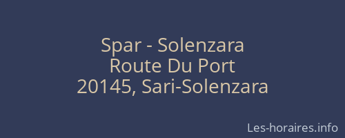 Spar - Solenzara