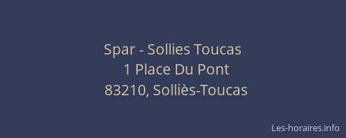 Spar - Sollies Toucas