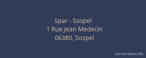Spar - Sospel