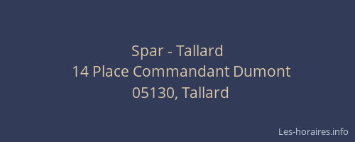 Spar - Tallard