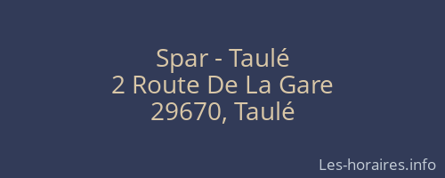 Spar - Taulé