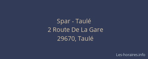 Spar - Taulé