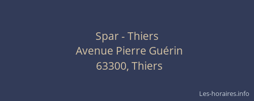 Spar - Thiers