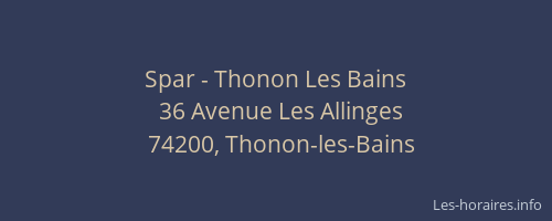 Spar - Thonon Les Bains