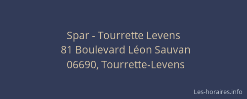 Spar - Tourrette Levens