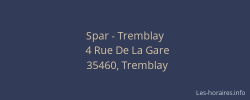 Spar - Tremblay