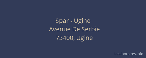 Spar - Ugine