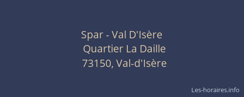 Spar - Val D'Is&egrave;re