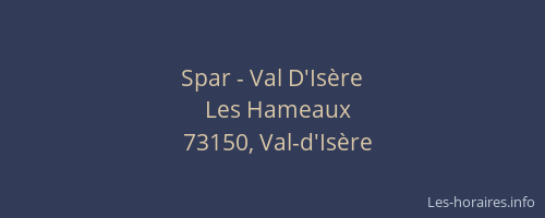 Spar - Val D'Isère