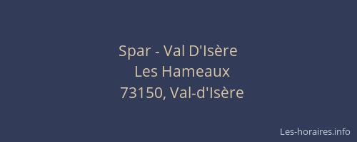 Spar - Val D'Is&egrave;re