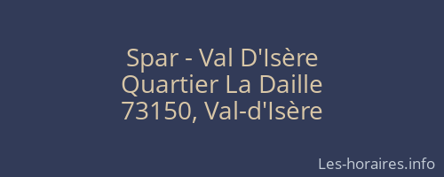 Spar - Val D'Isère