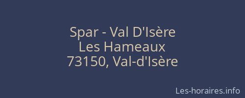 Spar - Val D'Isère
