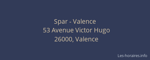 Spar - Valence