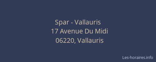 Spar - Vallauris