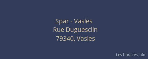 Spar - Vasles