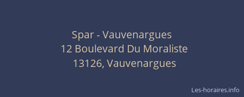 Spar - Vauvenargues