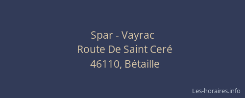 Spar - Vayrac