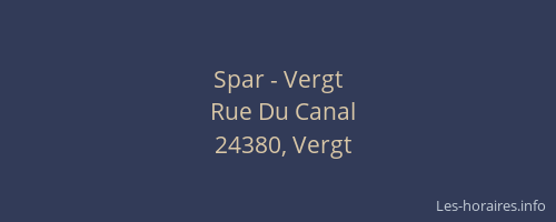 Spar - Vergt