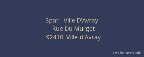 Spar - Ville D'Avray