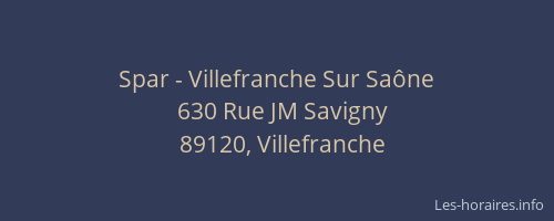 Spar - Villefranche Sur Saône