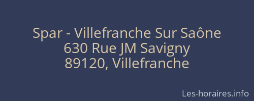 Spar - Villefranche Sur Sa&ocirc;ne