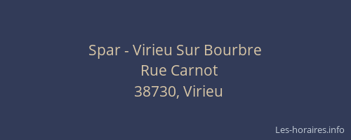 Spar - Virieu Sur Bourbre
