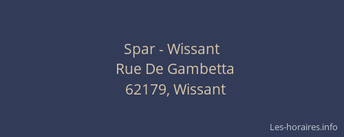 Spar - Wissant