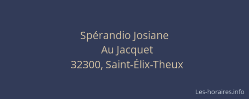 Sp&eacute;randio Josiane