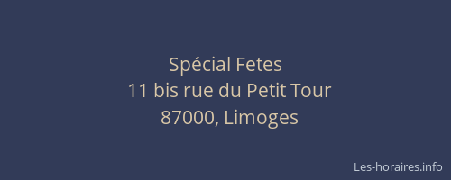 Spécial Fetes
