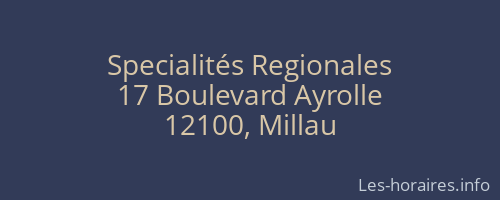 Specialités Regionales